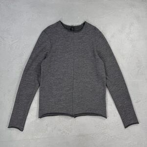 Poeme Bohemien SW-01 Wool Blend Sweat Shirt w/ Raw Edges Sz. It 50, Medium